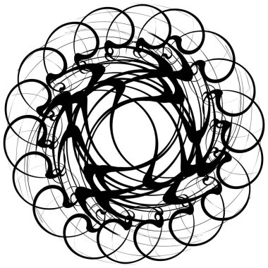 Soyut dairesel geometrik motif. 