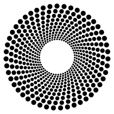 Soyut dairesel geometrik motif. 