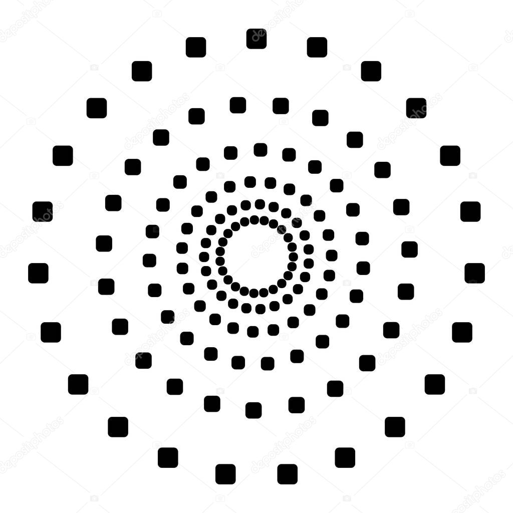 Circular geometric motif. 