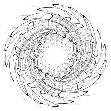 Soyut dairesel geometrik motif. 