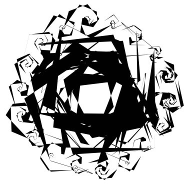 Soyut dairesel geometrik motif. 