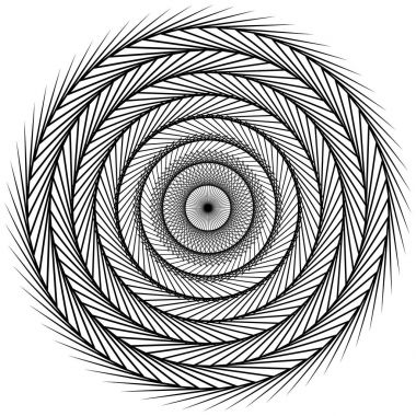 Soyut dairesel geometrik motif. 