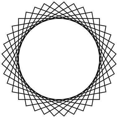 Soyut dairesel geometrik motif. 