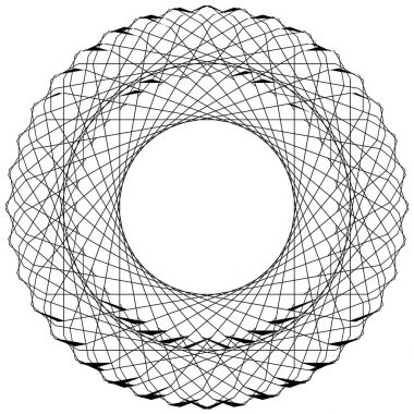 Soyut dairesel geometrik motif. 
