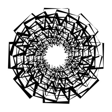 Soyut dairesel geometrik motif. 