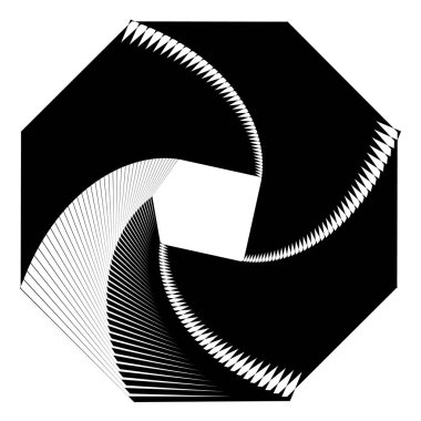 Soyut dairesel geometrik motif. 