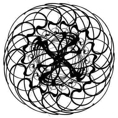 Soyut dairesel geometrik motif. 