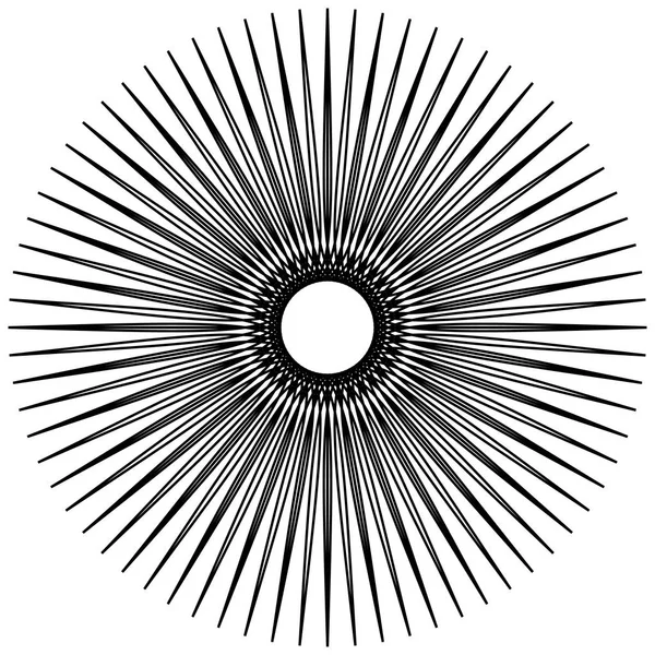 Abstraktes kreisförmiges geometrisches Motiv. — Stockvektor