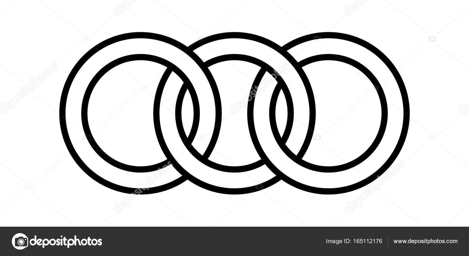 Dibujos Dibujo Anillos Enlazados Icono De Círculos - 