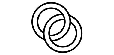 Interlocking circles icon clipart