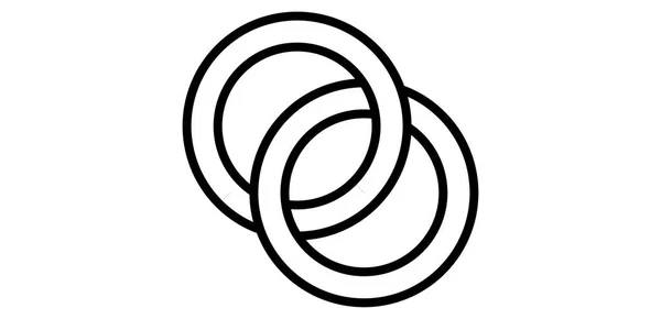 Interlocking circles icon — Stock Vector