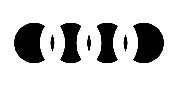 Icono de círculos entrelazados — Vector de stock