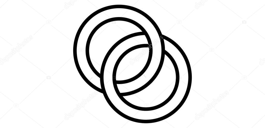 Interlocking circles icon