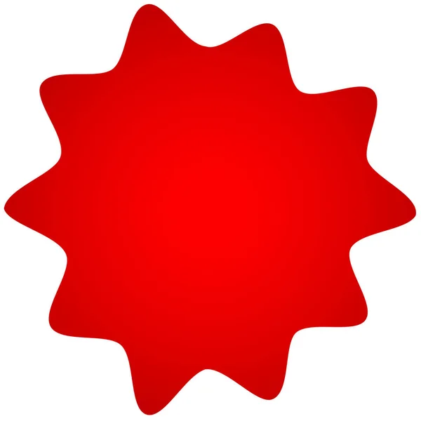 Badge Star Burst Form Med Tomt Utrymme Vektorillustration — Stock vektor