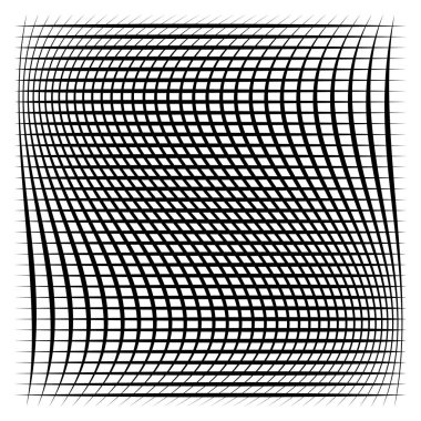 Kılavuz, kafes, kafes bozulma, warp etkisi ile vektör çizim