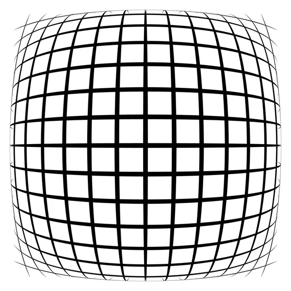 Grid Mesh Lattice Distortion Warp Effect Vector Illustration — Stock Vector