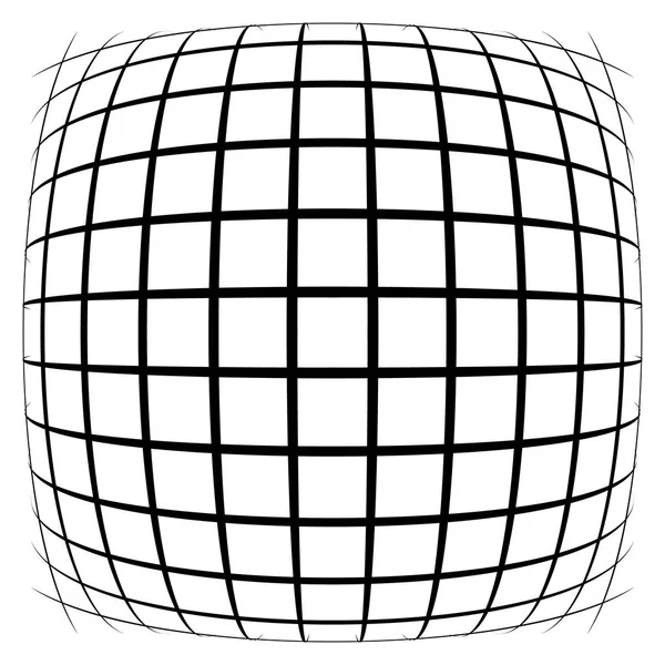 Grid Mesh Lattice Distortion Warp Effect Vector Illustration — Stock Vector