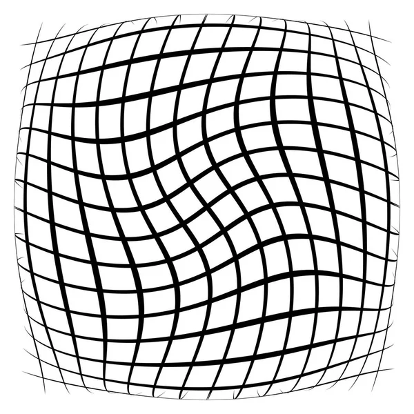 Grid Mesh Lattice Distortion Warp Effect Vector Illustration — Stock Vector