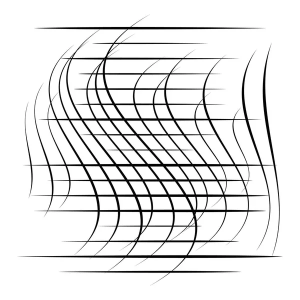 Élément Abstrait Avec Des Lignes Chevauchant Aléatoirement Lignes Abstraites Distorquées — Image vectorielle