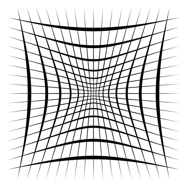 Grid Mesh Lattice Distortion Warp Effect Vector Illustration — Stock Vector