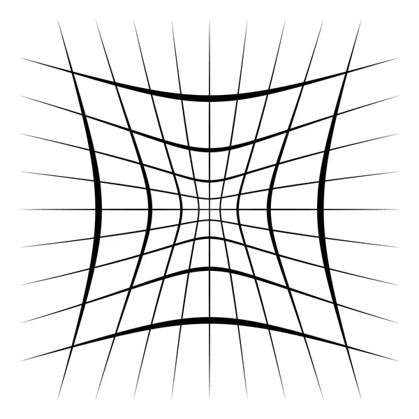 Grade Malha Treliça Com Distorção Efeito Warp Ilustração Vetorial —  Vetores de Stock