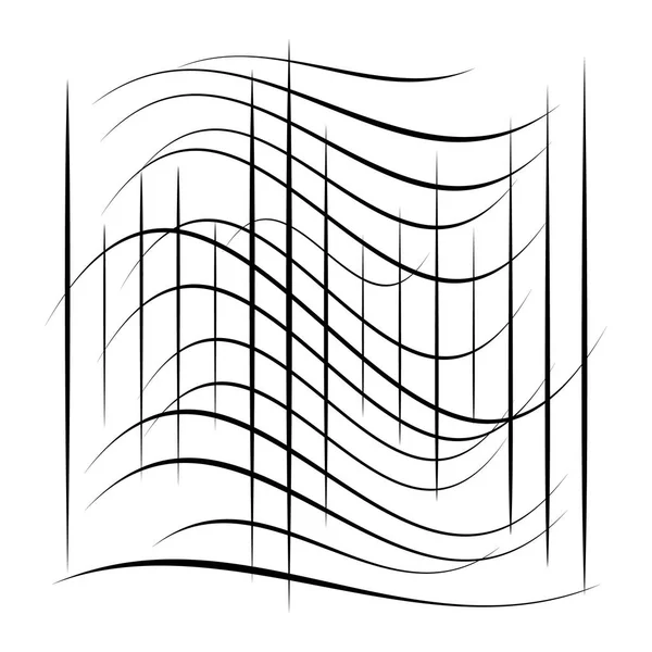 具有随机重叠线的抽象元素 Distored 向量例证 — 图库矢量图片