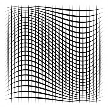 Kılavuz, kafes, kafes bozulma, warp etkisi ile vektör çizim