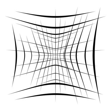 Rasgele örtüşen çizgiler ile soyut öğe. distored satırları soyut, illüstrasyon vektör