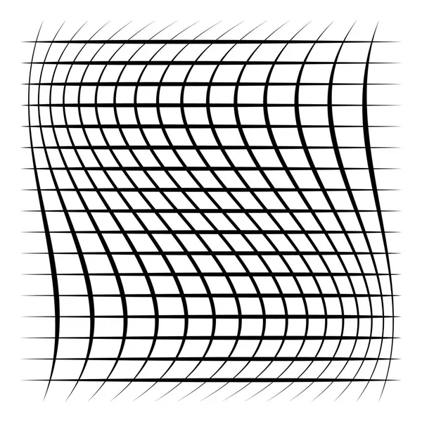 Grade Malha Treliça Com Distorção Efeito Warp Ilustração Vetorial —  Vetores de Stock