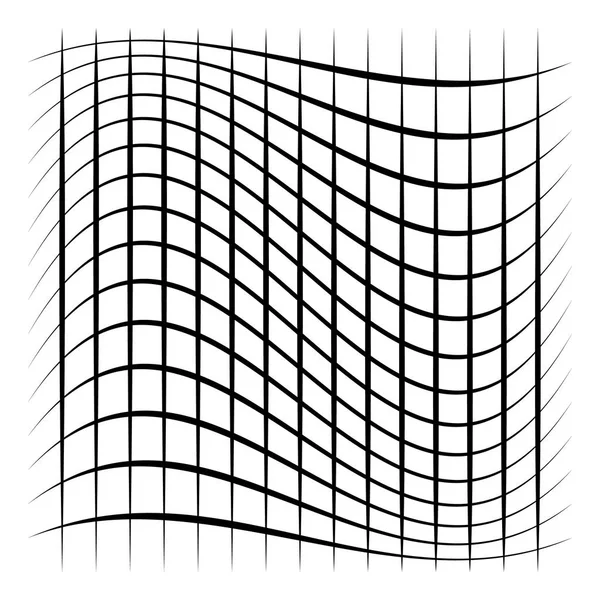 Grade Malha Treliça Com Distorção Efeito Warp Ilustração Vetorial —  Vetores de Stock