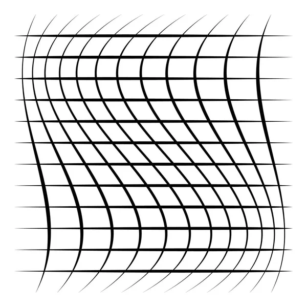 Grid Mesh Kisi Dengan Distorsi Efek Warp Ilustrasi Vektor - Stok Vektor
