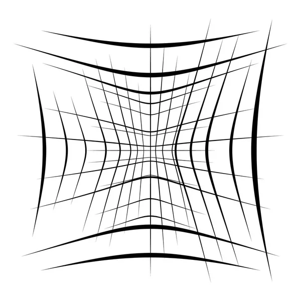 Elemento Abstracto Con Líneas Superpuestas Aleatorias Líneas Distorsionadas Abstractas Ilustración — Vector de stock