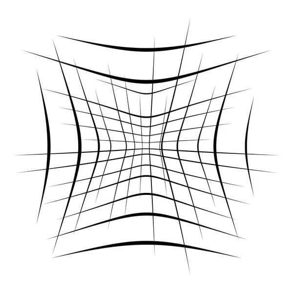 Elemento Astratto Con Linee Casuali Sovrapposte Linee Distorte Astratte Illustrazione — Vettoriale Stock