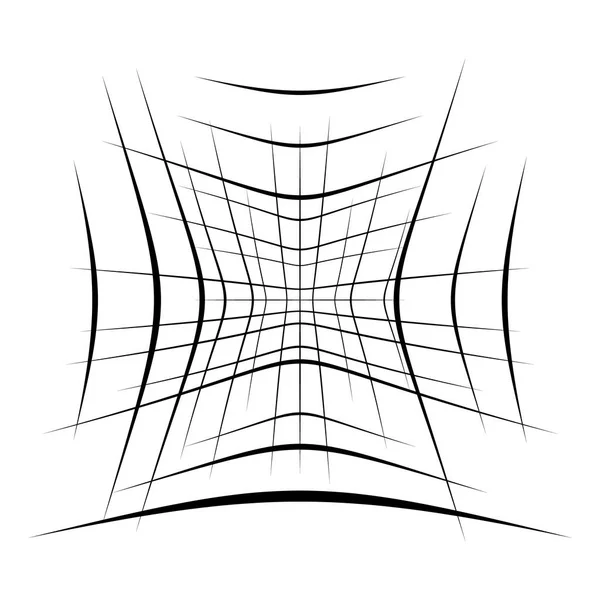 Rasgele Örtüşen Çizgiler Ile Soyut Öğe Distored Satırları Soyut Illüstrasyon — Stok Vektör