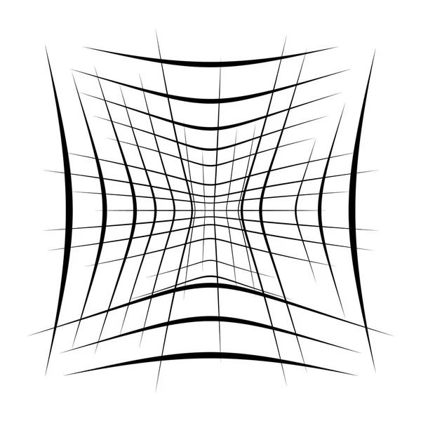 Abstraktes Element Mit Zufällig Überlappenden Linien Abstrakte Verzerrte Linien Vektorillustration — Stockvektor