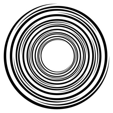 Beyaz arka plan üzerinde izole soyut konsantrik öğesi
