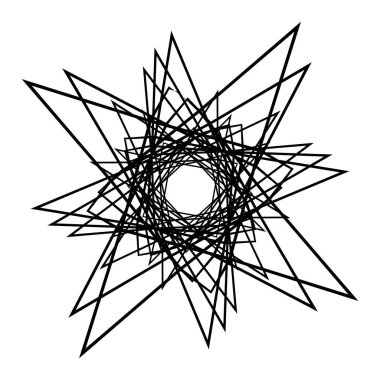 Beyaz arka plan üzerinde izole soyut konsantrik öğesi