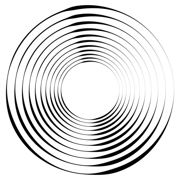 Абстрактний Концентричний Елемент Ізольований Білому Тлі — стоковий вектор