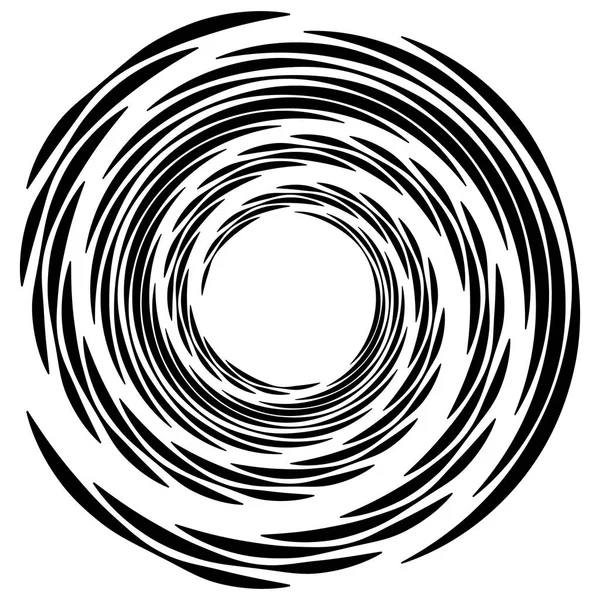 Élément Concentrique Abstrait Isolé Sur Fond Blanc — Image vectorielle