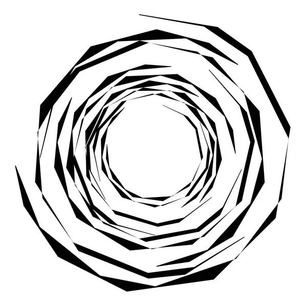 Élément Radial Géométrique Isolé Sur Fond Blanc — Image vectorielle