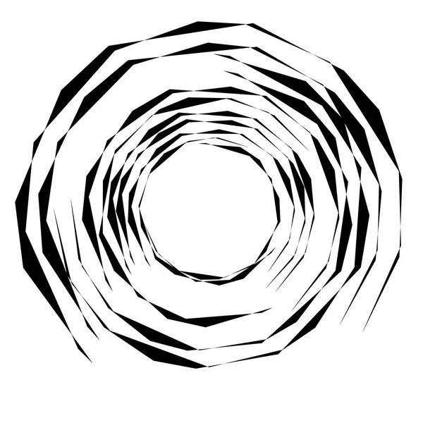 在白色背景下分离的几何径向元素 — 图库矢量图片
