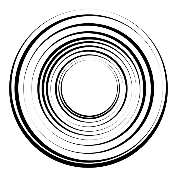 Geometriska Radiella Element Isolerad Vit Bakgrund — Stock vektor