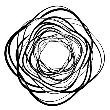 soyut konsantrik Radyal geometrik motif, vektör, illüstrasyon 