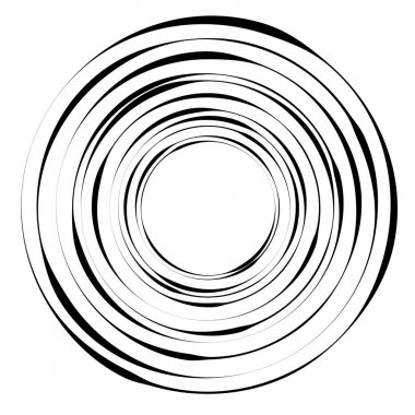 soyut konsantrik Radyal geometrik motif, vektör, illüstrasyon 