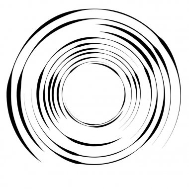 soyut konsantrik Radyal geometrik motif, vektör, illüstrasyon 