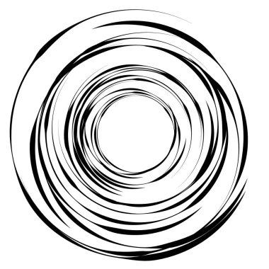 soyut konsantrik Radyal geometrik motif, vektör, illüstrasyon 