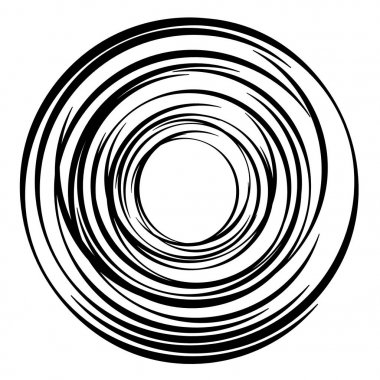 soyut konsantrik Radyal geometrik motif, vektör, illüstrasyon 