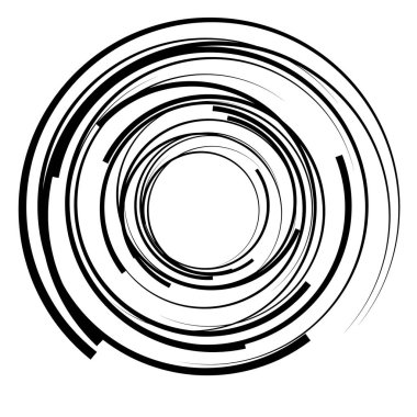 soyut konsantrik Radyal geometrik motif, vektör, illüstrasyon 