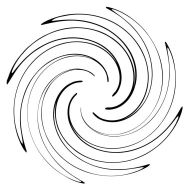 soyut konsantrik Radyal geometrik motif, vektör, illüstrasyon 