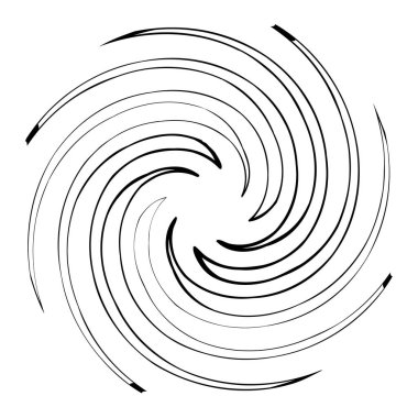 soyut konsantrik Radyal geometrik motif, vektör, illüstrasyon 